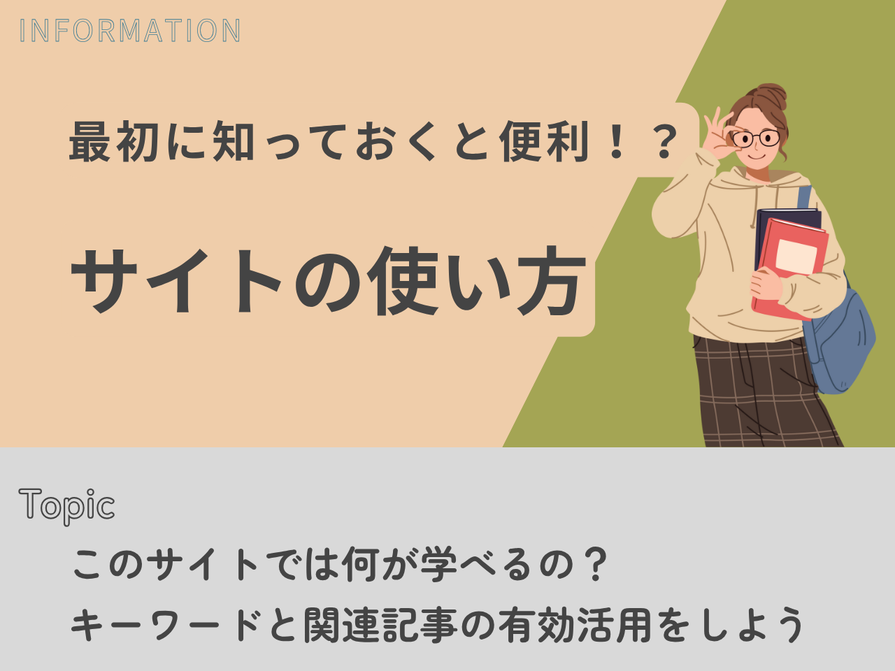 記事「サイトの使い方」のトップ画像（アイキャッチ）