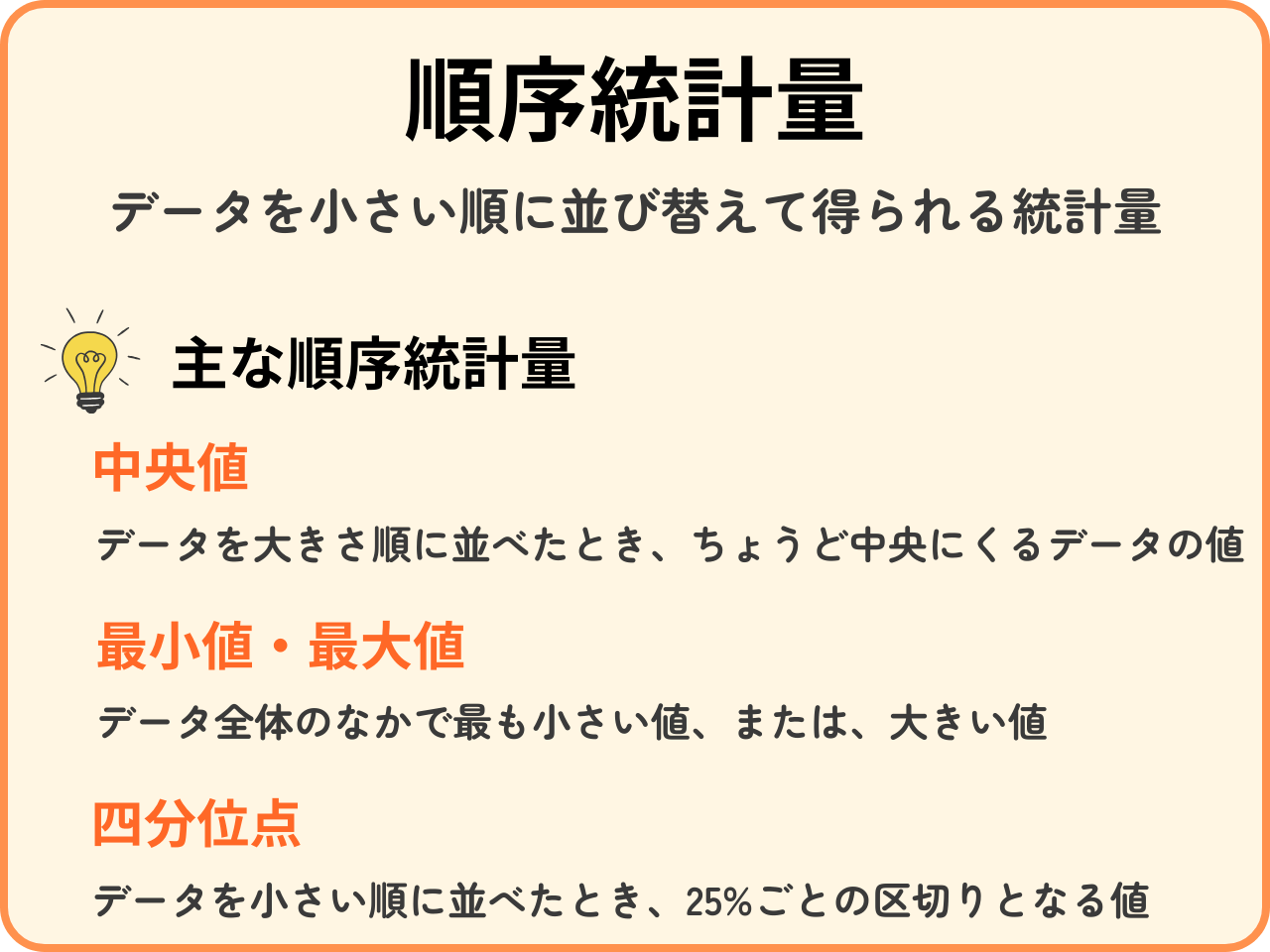 「順序統計量とは」の解説・学習補助画像